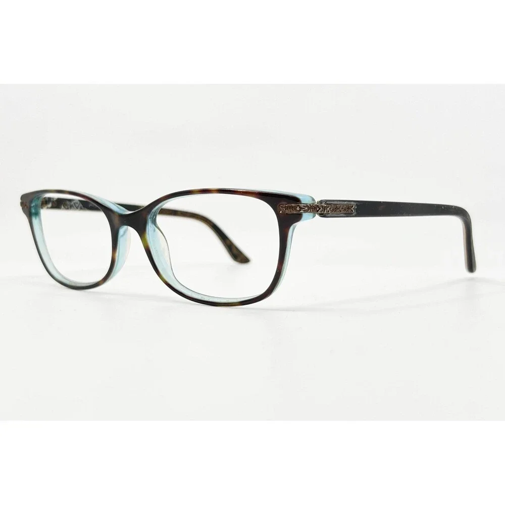 Vera Bradley Marissa Eyeglasses Womens Brown Tortoise Blue Floral 51-16-135